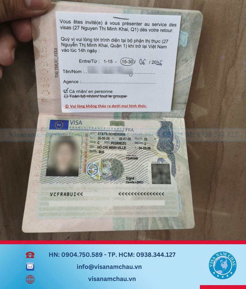 Đậu Visa Du lịch Pháp — Anh Đức Huy