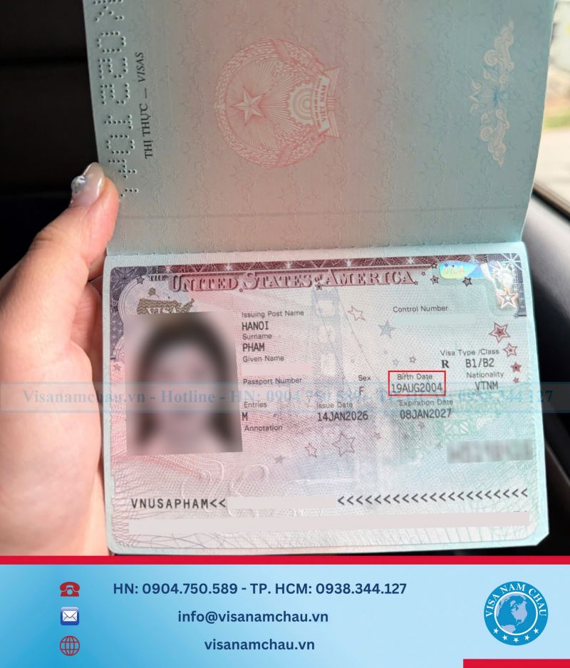 Đậu Visa Du lịch Mỹ — Anh Huy Hoàng