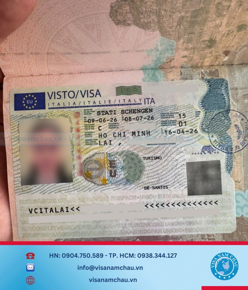 Đậu Visa Du lịch Ý — Anh Huy Hoàng