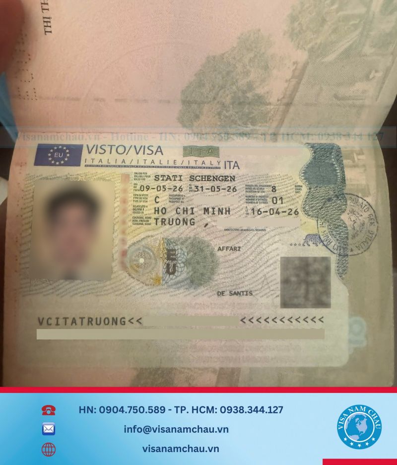 Đậu Visa Du lịch Ý — Bà Tuyết Mai