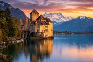 Lâu đài Chillon bên hồ Geneva, Thụy Sĩ